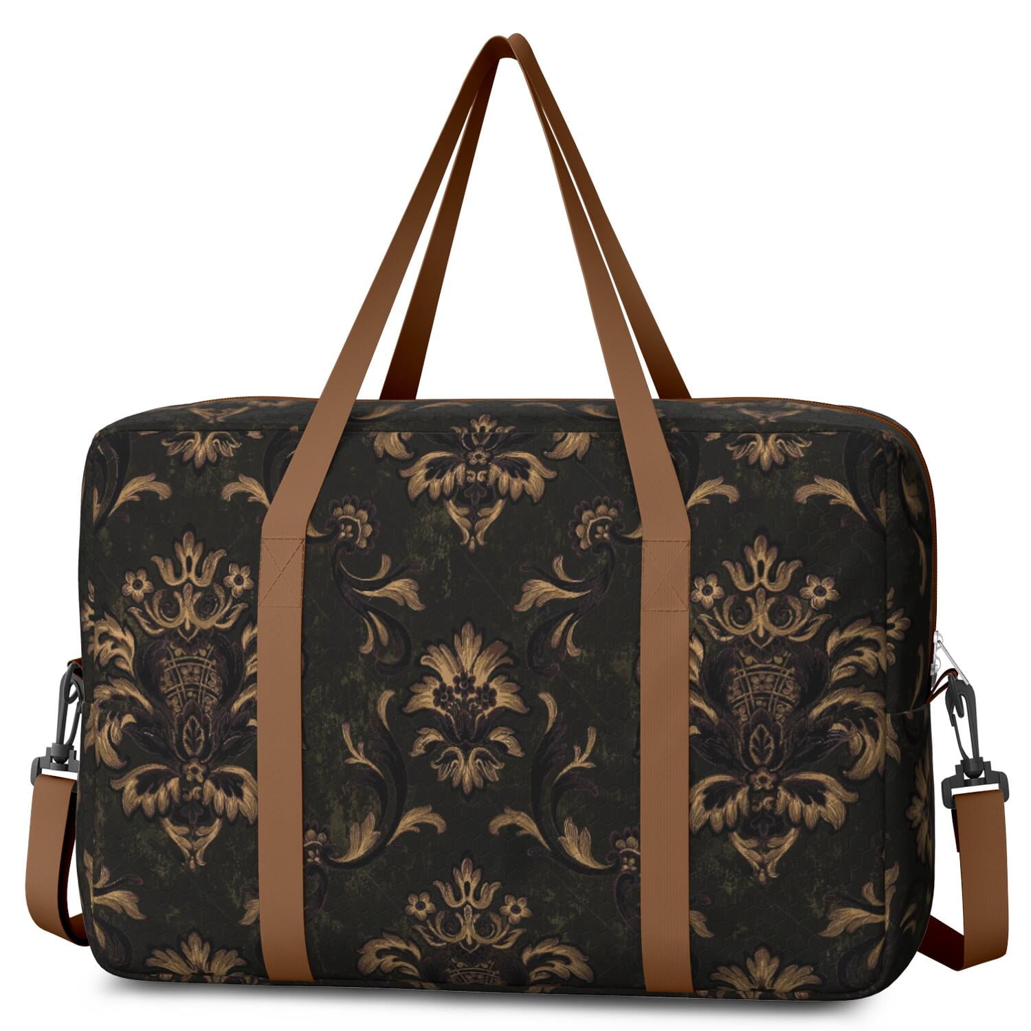For Spirit Airlines Personal Item Bag 18x14x8 Inch, Floral Weekender Travel Bag, Foldable Travel Duffel Bag Underseat Carry on Bag with Luggage Sleeve for Women and Men 30L