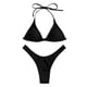 thumbnail image 2 of Yuarrent Traje de baño Sexy para mujer con almohadilla, ropa de playa, ropa de playa, correas ajustables, traje de baño de secado rápido, Traje de baño Negro METRO, 2 of 6