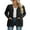 01-Black, variant on JWD Women's Cardigan Fashion Long Sleeved Slim Fit Comfortable Ribbed Knitted Lightweight Sweater With Pockets Casual Cardigan Black L