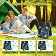 thumbnail image 5 of 10000mAh Solar Camping Fan with Power Bank & Light, 5 Speeds USB Rechargeable Solar Powered Fan with Timer, 90° Foldable Portable Quiet Desk Fan for Hiking Power Outage Fishing Travel BBQ, 5 of 8