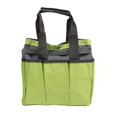 thumbnail image 1 of Bolsa de herramientas portátil para exteriores, cinta de tela Oxford, placa de PE, bolsa de almacenamiento de jardín de gran capacidad, fondo verde y gris, 2024, 1 of 5
