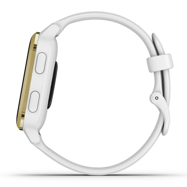 Garmin Venu Sq Fitness GPS Smartwatch (White/Light Gold) Bundle