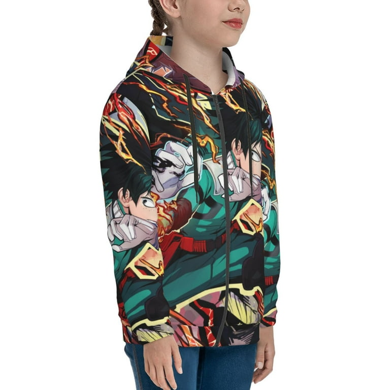 My Hero Academia Deku Teenager Hoodies Shirt Zipper Sweatshirts Hooded Hoody Clothes Coat For Boys Girls Walmart