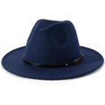 thumbnail image 1 of SURJDE Women Belt Buckle Fedora Hat, 1 of 6
