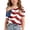 @4, variant on Amzcrzy Girls T Shirt One Shoulder Short Sleeve T Shirts for Girls 5-13 Years American Flag Print Casual Summer Tops Lightweight Breathable Independence Day 4th of July Outfits @20 5 Years