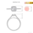 thumbnail image 5 of ANGARA Natural 0.52 Ct. Diamond Halo Engagement Ring in 14K White Gold for Women (Ring Size: 3), 5 of 10