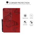 thumbnail image 6 of Allytech iPad 10.2" Case 8th 7th Generation, Slim Fit Folio Flip PU Leather Butterfly Embossed Smart Cover Auto Sleep Wake Protection TPU Back Cover Case for Apple iPad 10.2-Inch2020 2019, Red, 6 of 6