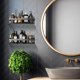 thumbnail image 4 of Rust-Proof Aluminum No-Drill Shower Shelf with 4 Hooks - Black, Bathroom Storage Compatible with Oral-B Braun, 4 of 5
