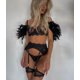 thumbnail image 1 of Lencería sexy de estilo europeo y estadounidense para mujer, cadena de encaje de tres puntos, traje divertido de comercio exterior, 1 of 6