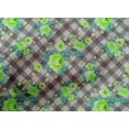 thumbnail image 4 of oneOone Cotton Poplin Fabric Leaves & Floral Check Print Sewing Fabric BTY 56 Inches Wide, 4 of 4