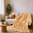 thumbnail image 6 of Ultra Soft Tie-Dye Plush Throw Blanket, Fuzzy Fur Throws, Cozy Fluffy Blankets for Sofa, Couch, Living Room Decor, Warm Gift for Women 51X63 Inches （Yellow）, 6 of 7