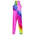 thumbnail image 5 of YIZYIF Kids Girls Metallic Ballet Dance Leotard Back Zipper Skating Athletic Long Jumpsuit Bodysuit One Piece Workout Biketard Hot Pink 8, 5 of 6