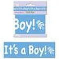 thumbnail image 2 of Beistle Boy Plastic Streamer Baby Shower Party Decorations, 3" x 20', Light Blue/White, 2 of 2