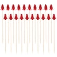 thumbnail image 1 of 100PCS Bamboo Cocktail Picks Disposable Fruit Cake Sticks Christmas Tree Shape Toothpicks for Appetizer Party Bar, 1 of 8
