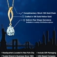 thumbnail image 2 of Gem Stone King 10K Yellow Gold Sky Blue Aquamarine Pendant Necklace for Women | 0.90 Cttw | Gemstone March Birthstone | Pear Shape 8X6MM | With 18 inch Chain, 2 of 6
