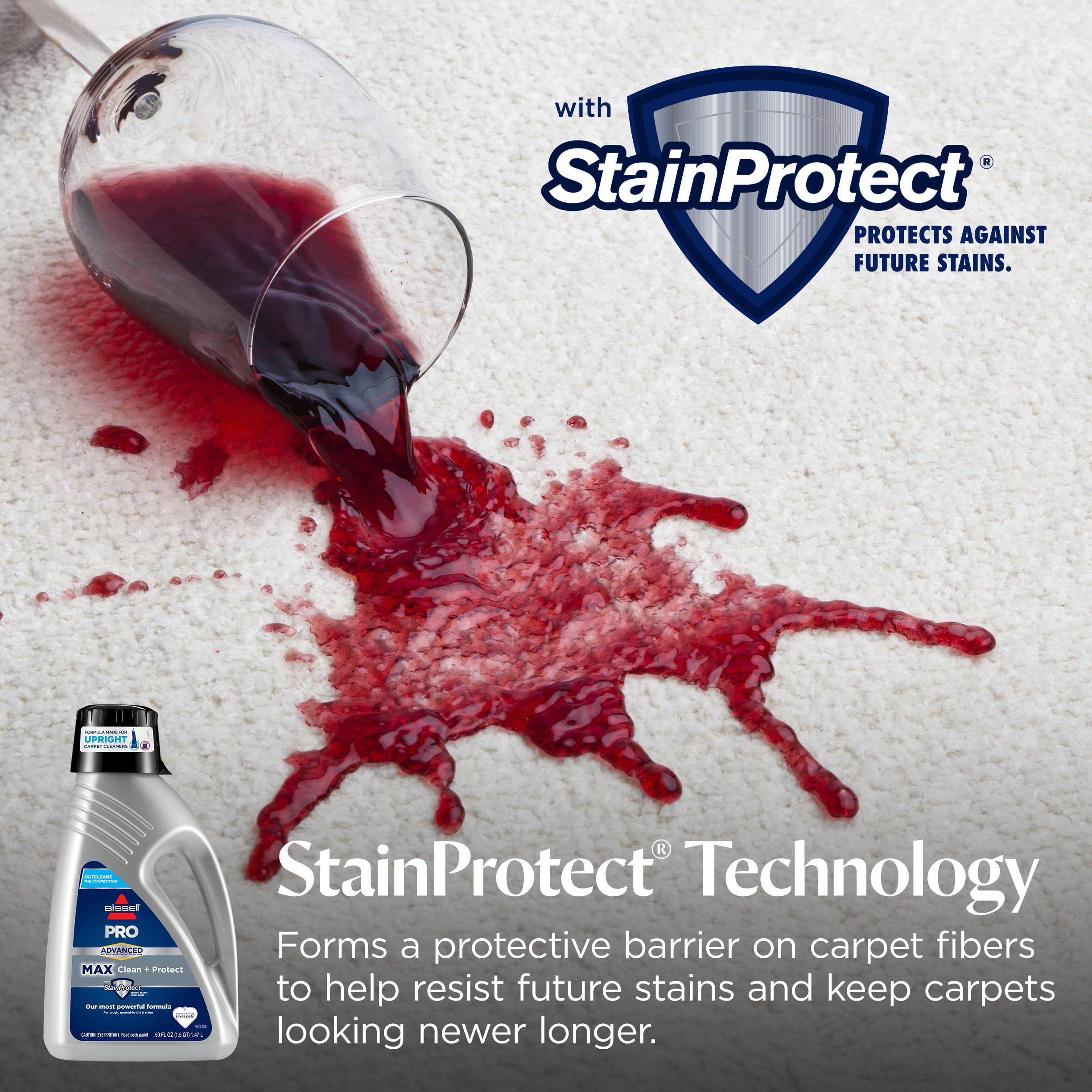 BISSELL Advanced Pro Max Clean + Protect Deep Cleaning Carpet Formula, 50 fl. oz., 70E1