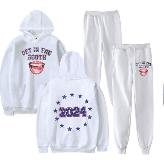 Latto Get in the Booth Merch Hoodie and SWEATPANTS set pop print Unisex Casual Street Clothing