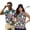 Tropical Hibiscus Floral, variant on KUIFORTI American Flag Matching Couple Sport Shirts Fit Plain Matching Golf Shirts for Couple Quarter Zip Mens Hawaiian Shirt for Casual Wear Breathable Fabric 4-Way Stretch