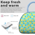 thumbnail image 3 of Fresh Lemon Print Lunch Box – Insulated Tote for Women with Cute Yellow Fruit & Flowers, Leakproof, Durable, and Perfect for Work or Vintage Summer Outings, 3 of 6