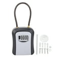 thumbnail image 2 of Key Box, Water Resistant Wall Mount Key Lock Box  for Door Handle Grey, 2 of 7