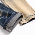 thumbnail image 6 of YMNXA Big Kids Boys Denim Pants High Waist Straight Fit Distressed Ripped Comfortable Fashion Stretch Trousers Jeans With Pockets For Casual Daily Wear,Blue,13-14 Years, 6 of 9