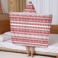 thumbnail image 5 of Red Christmas Pattern Hooded Bath Towel，50"x30" for Ages 3 To 12 Kids, Quick Dry Lightweight Soft Microfiber Hood Beach Towel Cover Up for Kids, 5 of 7