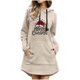 thumbnail image 2 of Vestidos de Navidad Para Mujer Elk Santa Print Pullover Dress Con Bolsillo Otoño Invierno Manga Larga Casual Sudadera Vestido Odeerbi  ODB202785, 2 of 5