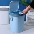 thumbnail image 1 of IFANLANDOR Trash Can With Lid Small Rectangular PP Prevent Bag Slipping For Bathroom 1Pack, 1 of 6