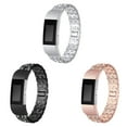 thumbnail image 3 of StrapsCo Metal Link Rhinestone Bracelet Watch Band Strap for Fitbit Charge 2, 3 of 3