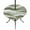 Green, Olive, White, variant on Round Outdoor Tablecloth with Umbrella Hole and Zipper, Navy Blue Ombre Tablecloth with Elastic Waterproof, Modern Moire Abstract Art Aesthetics Patio Table Covers for 36" - 44" Picnic Pool Tables