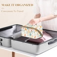 thumbnail image 3 of FORMRS Makeup Bag Travel Cosmetic Organizer for Women Fold Flat Zipper Pouch with Handle, Floral Easter Eggs, 3 of 8