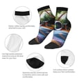 thumbnail image 3 of Uemuo Colorful Tire Tunnel Park Printed Crew Socks, Moisture-Wicking Socks, Athletic Socks for Men Breathable Cushion Socks Casual Sport Socks for Running Traveling, 3 of 6