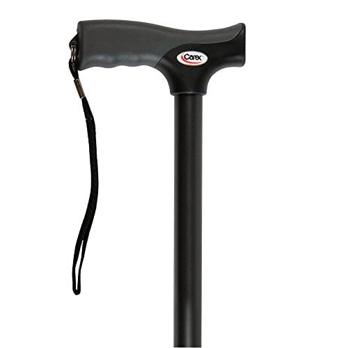 Carex Soft Grip Walking Cane Height Adjustable Cane With Wrist Strap