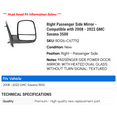 thumbnail image 2 of Right Passenger Side Mirror - Compatible with 2008 - 2022 GMC Savana 3500 2009 2010 2011 2012 2013 2014 2015 2016 2017 2018 2019 2020 2021, 2 of 2