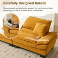 thumbnail image 6 of Dinosisco 84"L Deep Seat Sofa, Corduroy Upholstered Sleeper Couch for Living Room, Yellow, 6 of 8