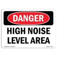 thumbnail image 1 of SignMission OS-DS-A-1218-L-1324 12 x 18 Po Signe de Danger OSHA - Zone de Niveau de Bruit Élevé, 1 of 1