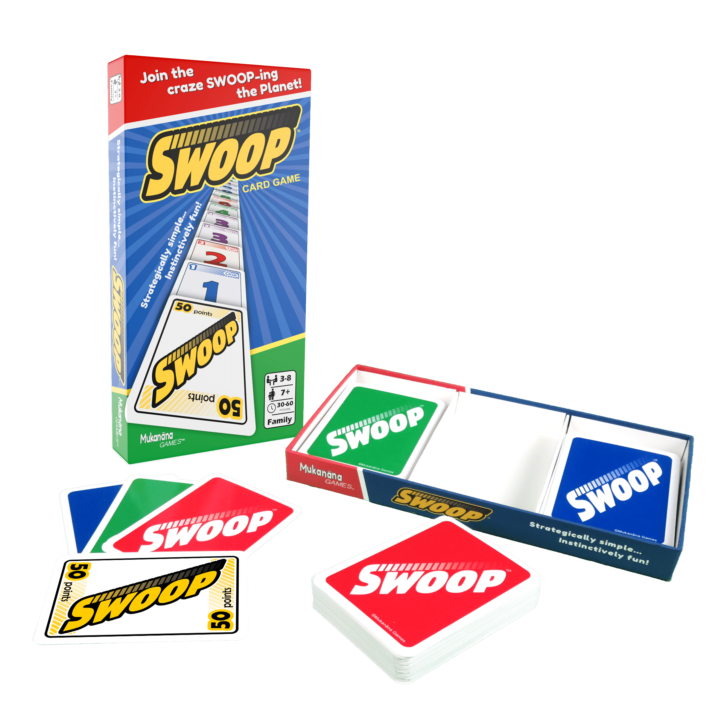 SWOOP Card Game | Fun for Adults, Teens and Kids | Best for Game Nights and Family Gatherings | Easy to Learn | 3-8 Players | Ages 7+