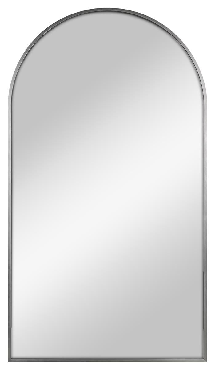 Hometrends Wall Mirror, 25.67x45.75" Brushed Satin Nickel