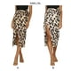 thumbnail image 3 of Qarigey a cuadros para mujeres de moda - Cintura alta adecuada para fiestas y bodas Faldas para damas lápiz Faldas largas Prendas para la parte inferior del cuerpo rosa albaricoque, 1 L, 3 of 6