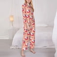 thumbnail image 3 of Picia Bunny And Strawberry Pattern Women’s Long-Sleeve Sleepwear Set - Soft 2-Piece Loungewear with Pockets, Comfy PJs for Relaxing Nights-XX-Large, 3 of 7