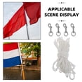 thumbnail image 2 of 1 Set Flag Rope Clips Flag Pole Accessories Sailing Rope Flag Cord Craft Rope Flag Pole For Rv Flag Pole Bracket Flag Rope And Clips Kit, 2 of 9