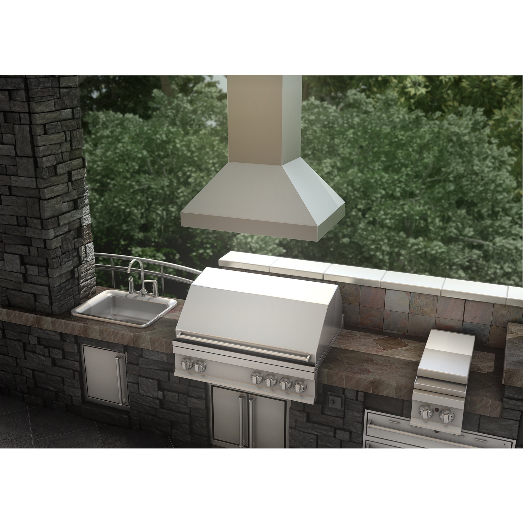Zline Kitchen and Bath ZLINE 30" Ducted Island Mount Range Hood in Stainless Steel (597i-30) - 30 in. W x 20 in. D x 14 in. H