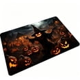 thumbnail image 2 of Halloween Themed Doormat Entryway Rug, Spooky Pumpkin Front Door Mat for Trick or Treaters, Non Slip Washable Mat for Indoor and Outdoor, Festive Halloween Floor Decoration for Home, 2 of 8