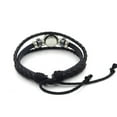thumbnail image 7 of Ayyufe Vintage Unisex Yin Yang Pattern Multi-layer Leather Adjustable Bracelet, 7 of 7
