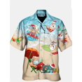 thumbnail image 1 of Camisas con gráfico navideño de Papá Noel para hombre, camisetas hawaianas Harajuku, Camiseta corta con estampado, ropa de gran tamaño para vacaciones a la moda, 2024, 1 of 4