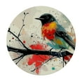 thumbnail image 4 of Patifu Bird Branch Paint Splatters Round Tablecloth Stain-Resistant Washable Waterproof Fabric Table Cover Home Decor 54"-58, 4 of 8