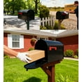 thumbnail image 6 of 4W Rural Mailboxes Galvanized Steel,Jumbo Size,Post-Mount Mailbox in Black, 6 of 10