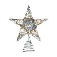 thumbnail image 6 of Christmas Tree Topper Star with Lights Iron Five Pointed Star Tree Top Decoration for Xmas Tree Easy Clip On Installation(Silver), 6 of 6