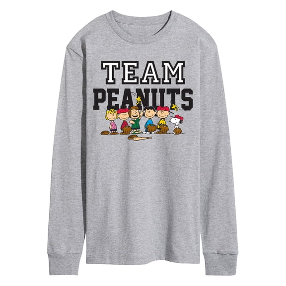 Peanuts - Baseball Team - Men's Long Sleeve Graphic T-Shirt
