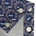 thumbnail image 4 of Ambesonne Grommet Curtain, , 50"x84", Night Blue and Pale Pink, 4 of 5